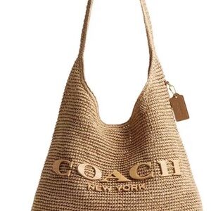 Coach Brooklyn 39 Straw Shoulder Bag